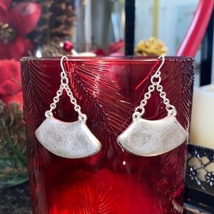 Silver-tone dangle earrings